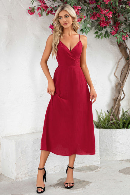 Robe Midi Élégance Rubis Éthérée