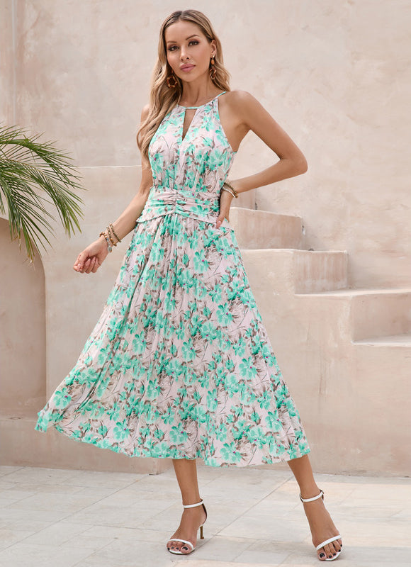 Robe Midi Midi Floral Aquatique - gallery 6