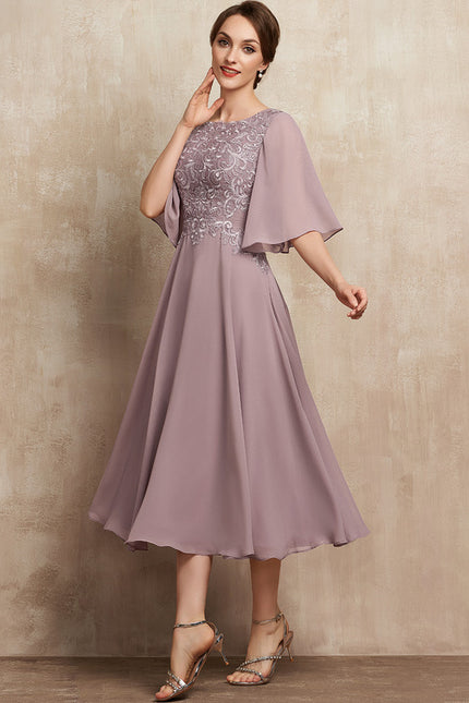 Robe Midi Flottante Lavande - gallery 4