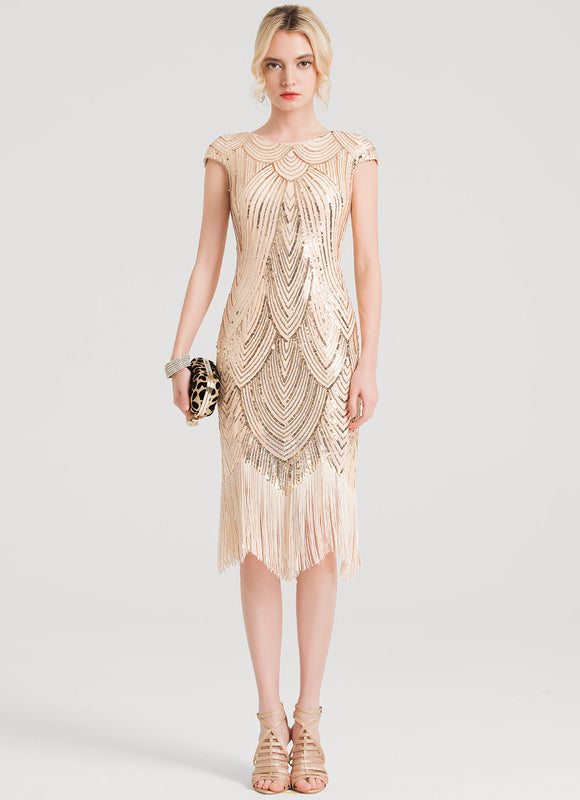 Robe Midi Éclat Pailleté - gallery 1