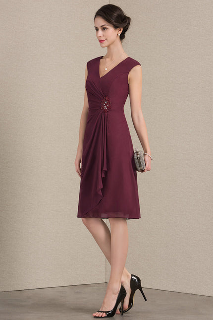 Robe Midi Chiffon Bourgogne - gallery 3