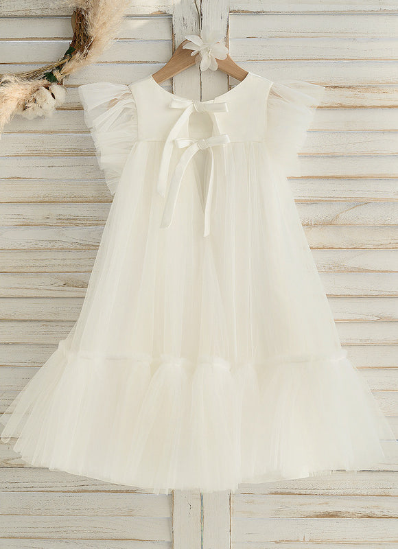 Robe Midi Enfant Tulle Satiné - gallery 4