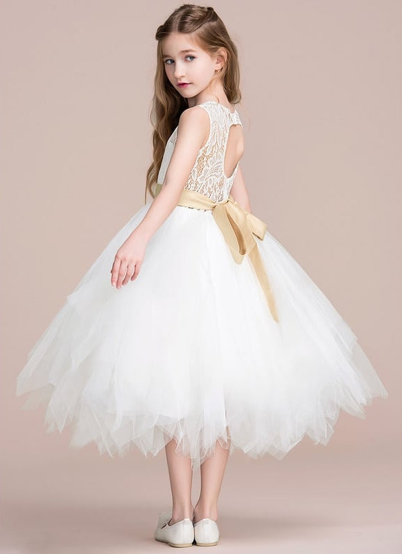 Robe Midi Enfant Évasée Tulle
