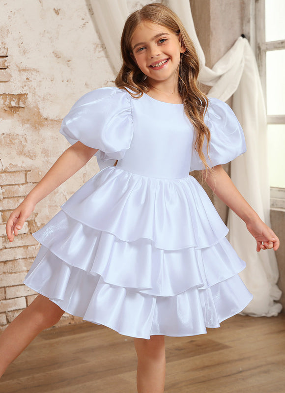 Robe Midi Satinée Volants