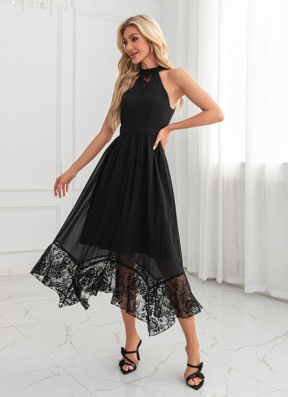 Robe Midi Dentelle Fluide