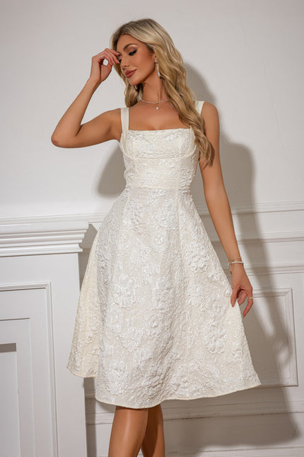 Robe Midi Rose Élégante - gallery 5