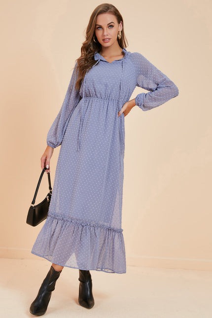 Robe Midi Nuageuse Sage - gallery 3