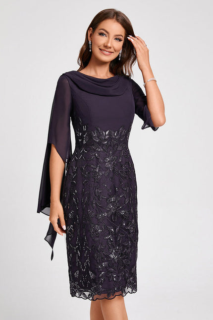 Robe Midi Étoilée Sombre - gallery 3