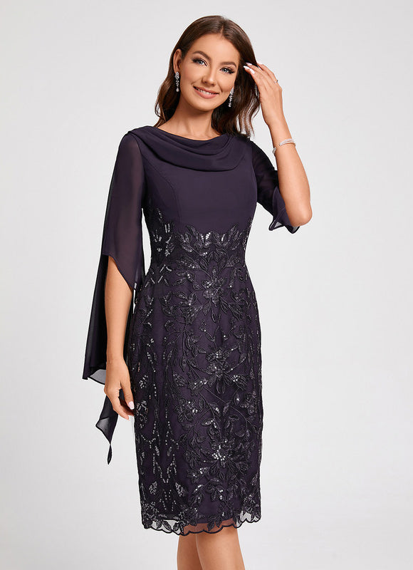 Robe Midi Étoilée Sombre - gallery 3