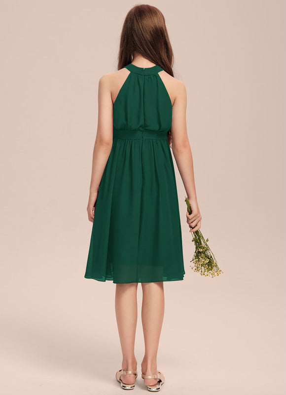Robe Midi Verte Aérée - gallery 1