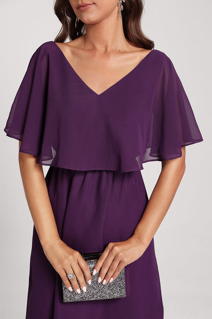 Robe Midi Bleu Nuit Élégante - gallery 2