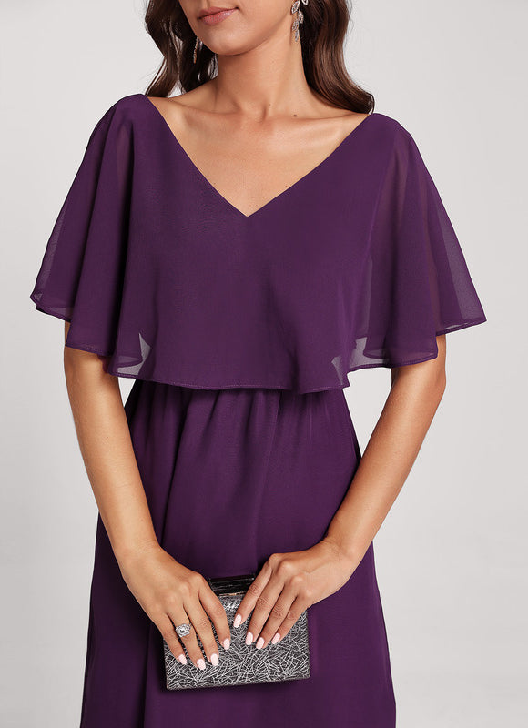 Robe Midi Bleu Nuit Élégante - gallery 2