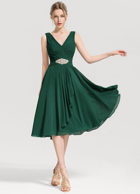 Robe Midi Émeraude Flottante