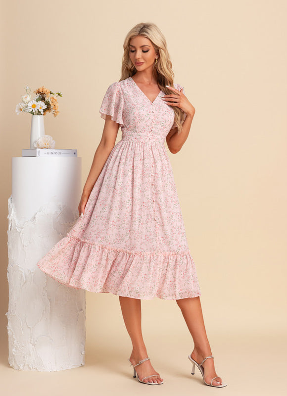 Robe Midi Florale Vaporeuse - gallery 5