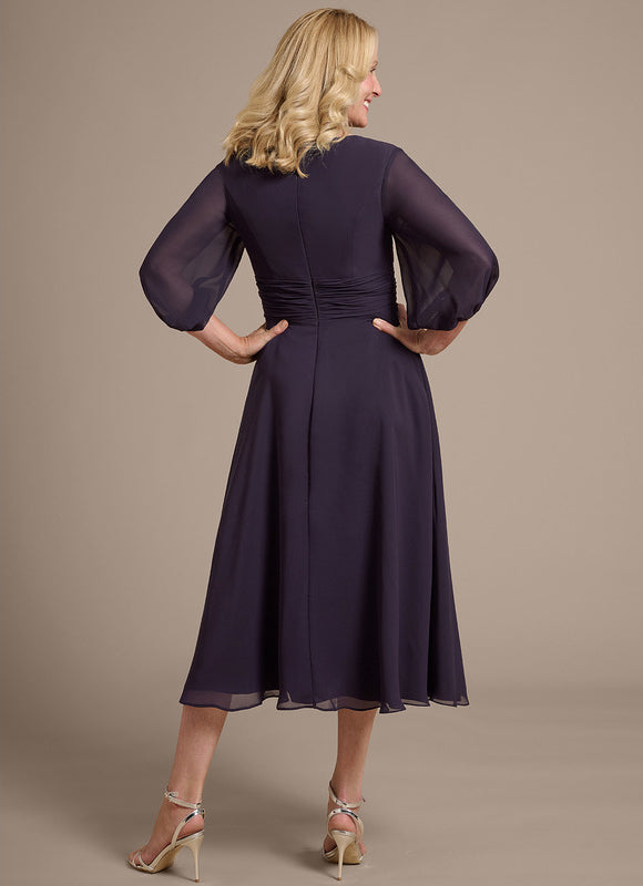 Robe Midi Prune - gallery 5