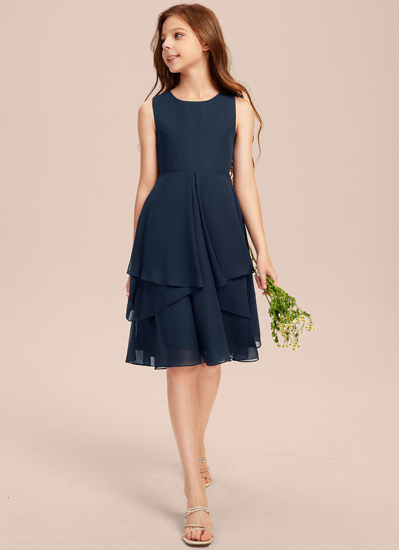 Robe Midi Évasée Marine - gallery 7