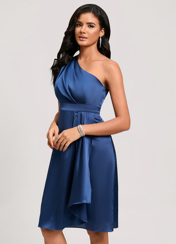 Robe Midi Satinée Unilatérale - gallery 3
