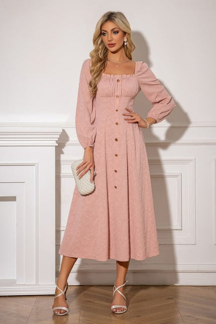 Robe Midi Midi Rose Douce