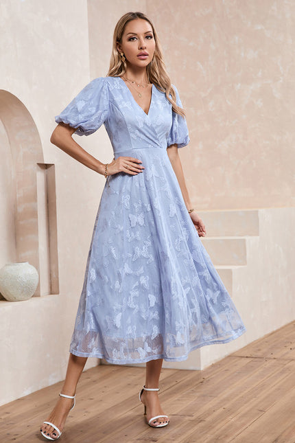 Robe Midi Évasée En Crochet - gallery 4