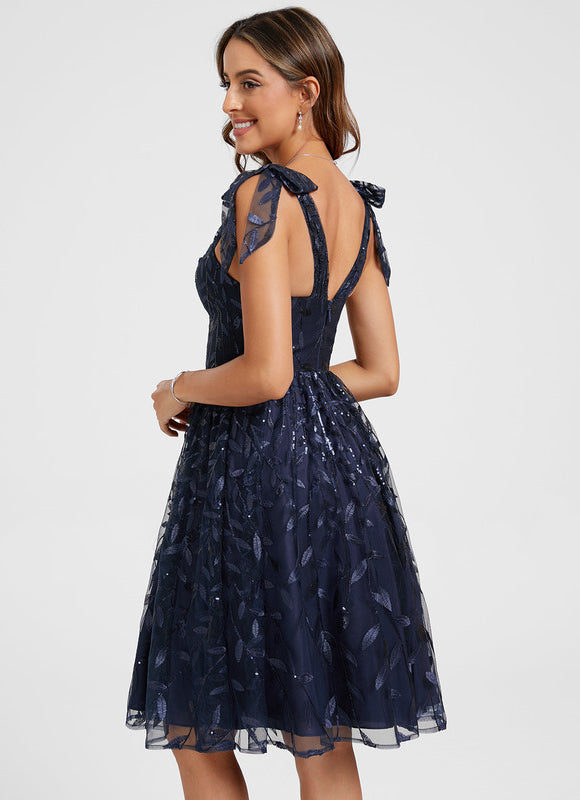 Robe Midi Cocktail Marine Scintillante - gallery 6