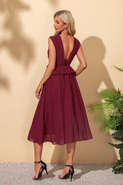 Robe Midi Noire Ajourée - gallery 4