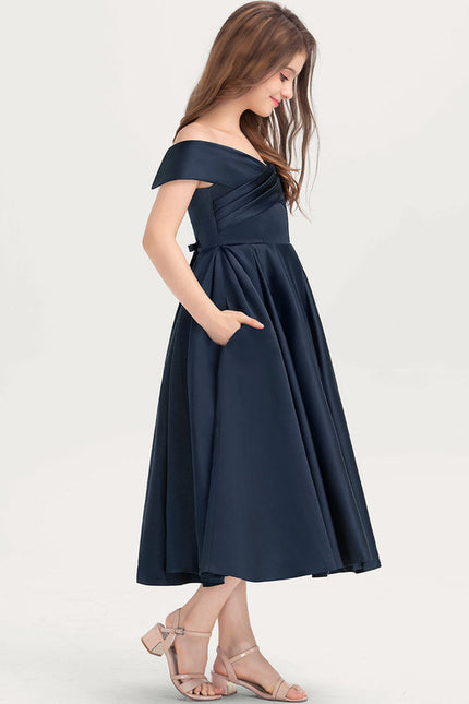 Robe Midi Nuit Céleste Satinée - gallery 3