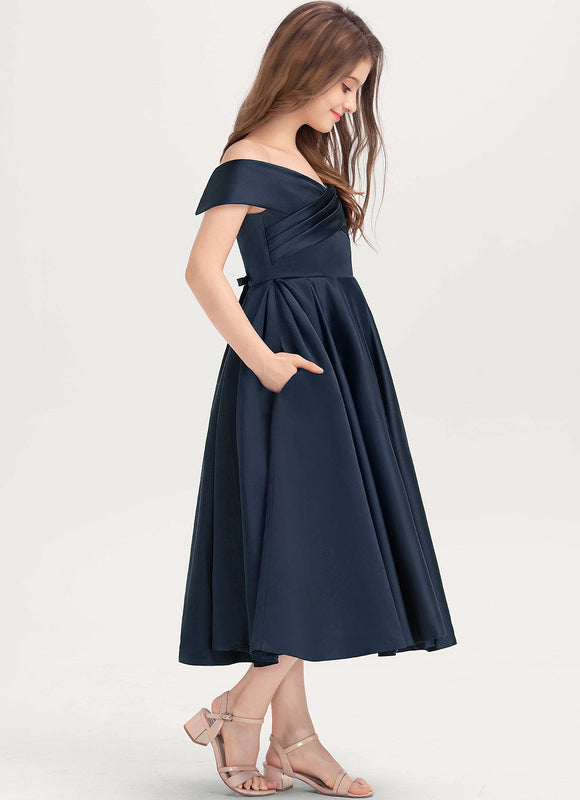 Robe Midi Nuit Céleste Satinée - gallery 3