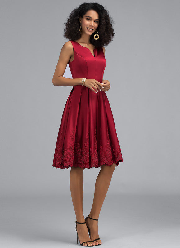 Robe Midi Bordeaux Élégante - gallery 9
