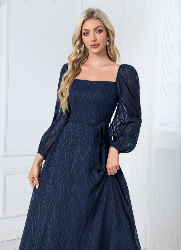 Robe Midi Rose À Motifs - gallery 2