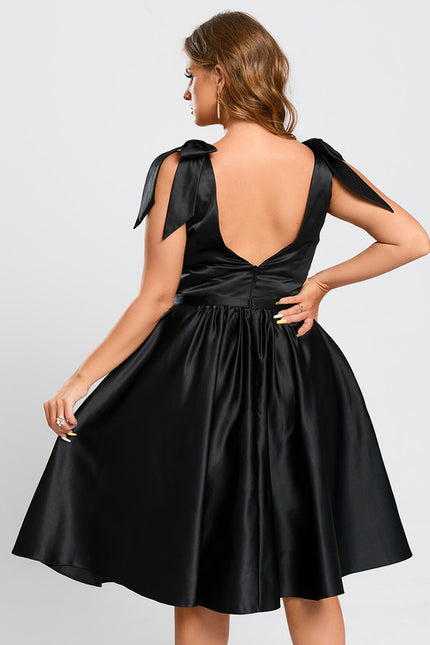 Robe Midi Satin Noir - gallery 7