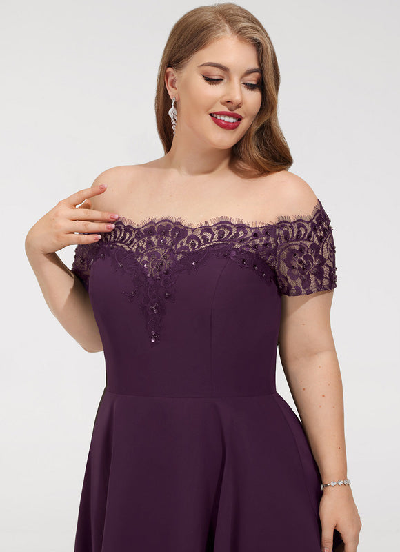 Robe Midi Élégance Pourpre Aérienne - gallery 9