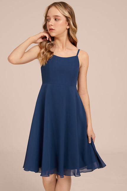 Robe Midi Évasée Marine - gallery 3