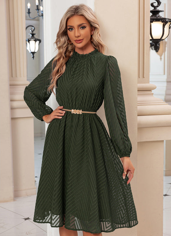Robe Midi Chiffon Marine - gallery 6