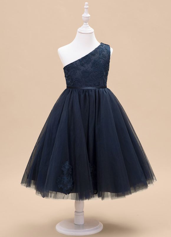 Robe Midi Tulle Une-Épaule