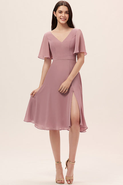 Robe Midi Fluide Rose - gallery 3