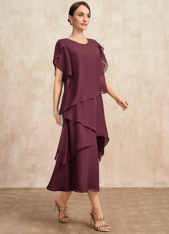 Robe Midi Cascade Bordeaux - gallery 1