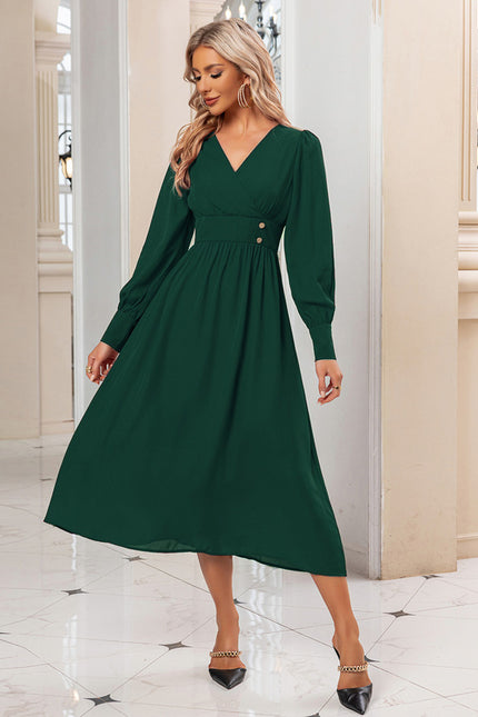 Robe Midi Manches Bouffantes - gallery 6