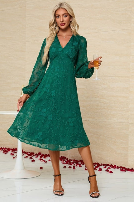 Robe Midi Émeraude Aérée - gallery 4