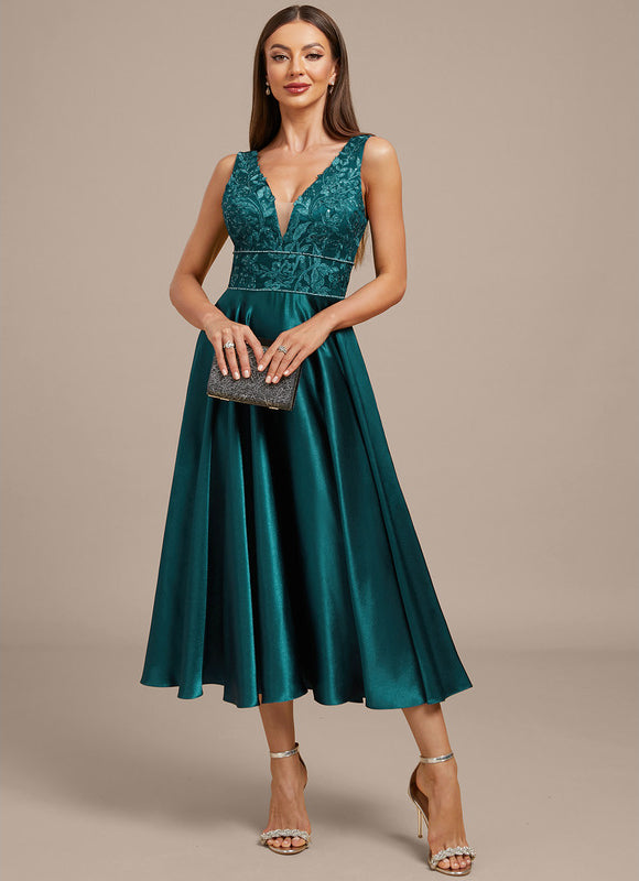 Robe Midi Soirée Satinée - gallery 3