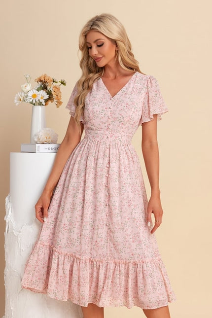 Robe Midi Florale Vaporeuse - gallery 6