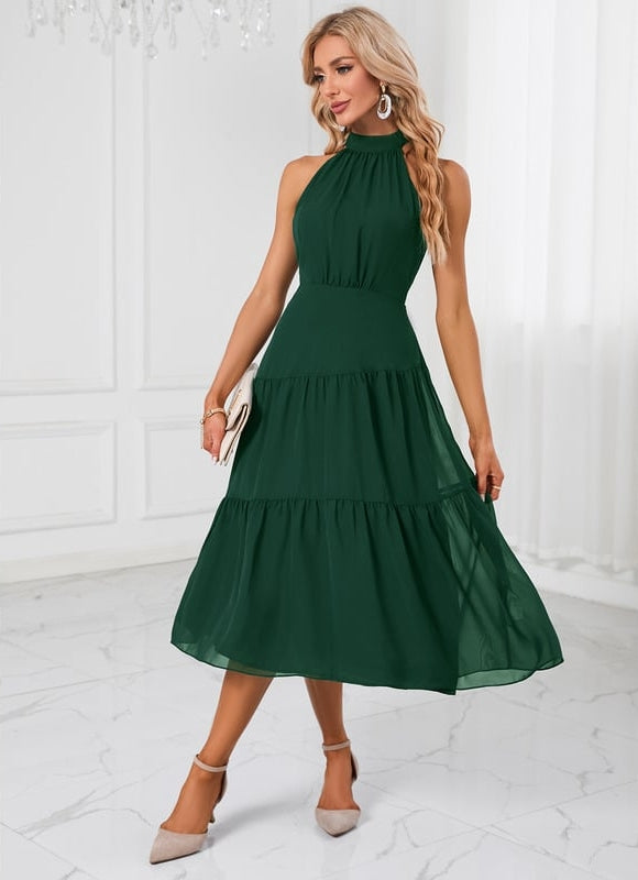 Robe Midi Chiffon Trapèze - gallery 7