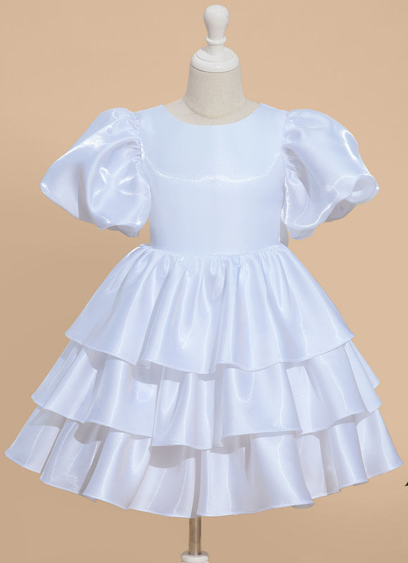 Robe Midi Satinée Volants - gallery 1