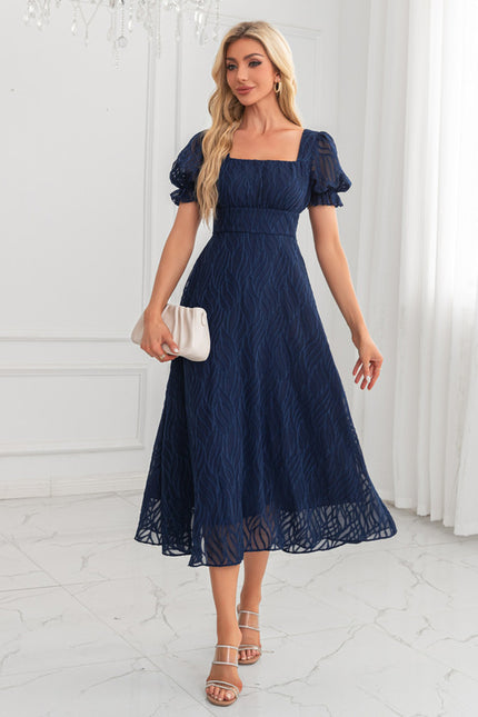 Robe Midi Rose À Motifs