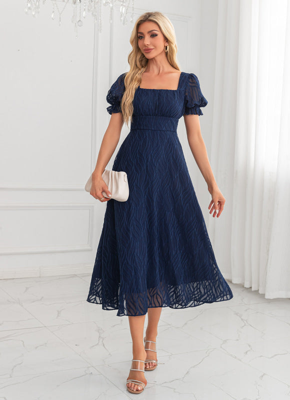 Robe Midi Rose À Motifs