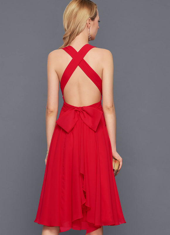 Robe Midi Rouge Élégance - gallery 1