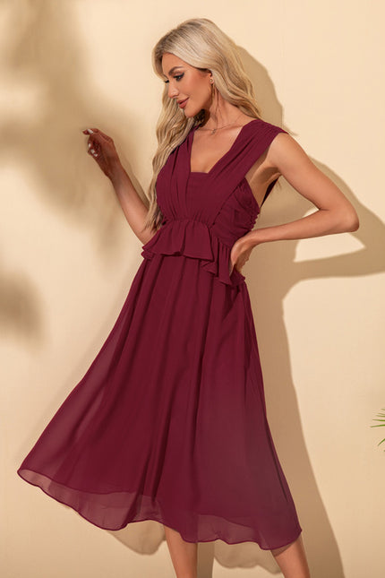 Robe Midi Noire Ajourée - gallery 5