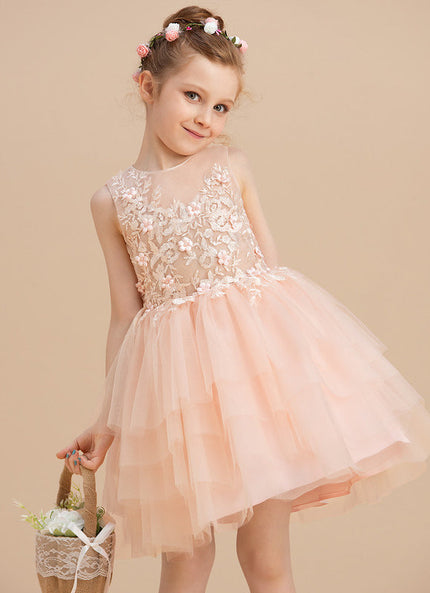 Robe Midi Tulle Pêche