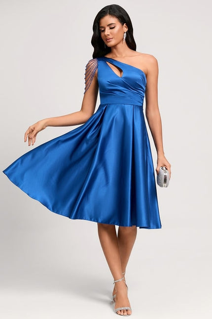 Robe Midi Bleu Éclatant