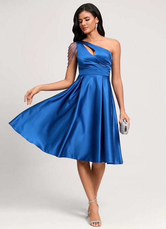 Robe Midi Bleu Éclatant