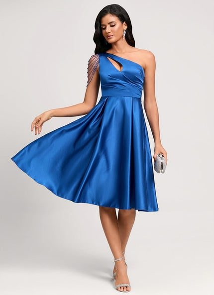 Robe Midi Bleu Éclatant